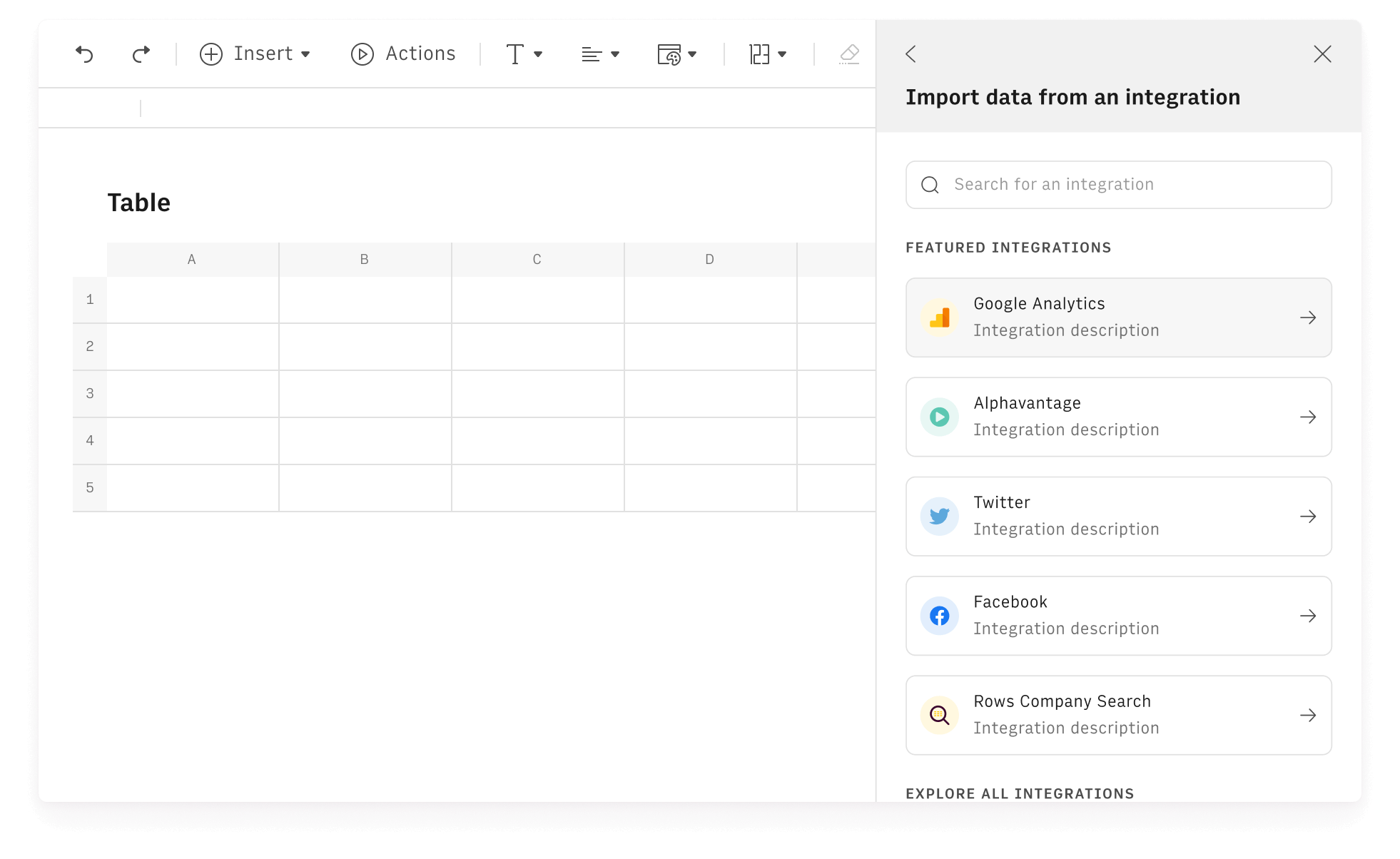 Integrations to import data from the tools you use everyday.